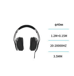 Unico HP9357 Cuffie Over-Ear φ40mm Unifilari con Microfono Jack 3.5mm Platino