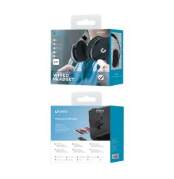 Unico HP9357 Cuffie Over-Ear φ40mm Unifilari con Microfono Jack 3.5mm Platino