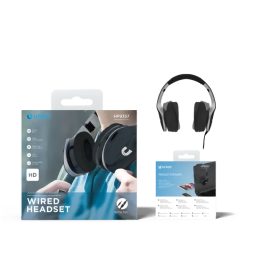 Unico HP9357 Cuffie Over-Ear φ40mm Unifilari con Microfono Jack 3.5mm Platino