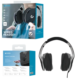 Unico HP9357 Cuffie Over-Ear φ40mm Unifilari con Microfono Jack 3.5mm Platino