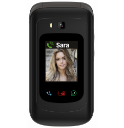Saiet LINK 4+ Cellulare Per Anziani 4G Tasti Grandi Whatsapp Tasto SOS Android Nero