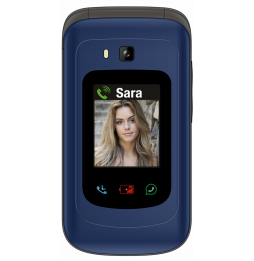 Saiet LINK 4+ Cellulare Per Anziani 4G Tasti Grandi Whatsapp Tasto SOS Android Blu