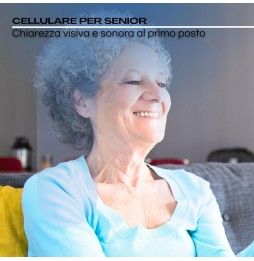 Saiet MAGNUM DUE – Cellulare per Anziani con Tasti Grandi, SOS, Audio Alto e Base di Ricarica Rosso