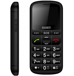 Saiet PRONTO MAX – Cellulare per Anziani con Tasti Grandi, SOS, Tasti Parlanti e Base di Ricarica Nero
