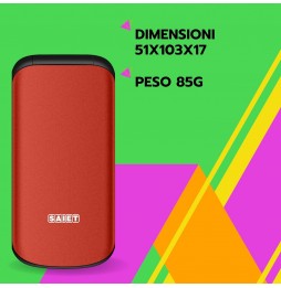 Saiet Candy – Cellulare a Conchiglia per Anziani con Tasti Grandi, SOS, Dual SIM e Ricarica Type-C Corallo