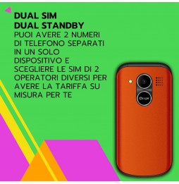Saiet Candy – Cellulare a Conchiglia per Anziani con Tasti Grandi, SOS, Dual SIM e Ricarica Type-C Corallo
