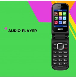 Saiet Candy – Cellulare a Conchiglia per Anziani con Tasti Grandi, SOS, Dual SIM e Ricarica Type-C Blu
