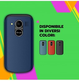 Saiet Candy – Cellulare a Conchiglia per Anziani con Tasti Grandi, SOS, Dual SIM e Ricarica Type-C Blu