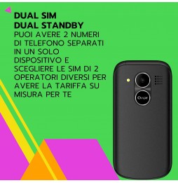 Saiet Candy – Cellulare a Conchiglia per Anziani con Tasti Grandi, SOS, Dual SIM e Ricarica Type-C Nero