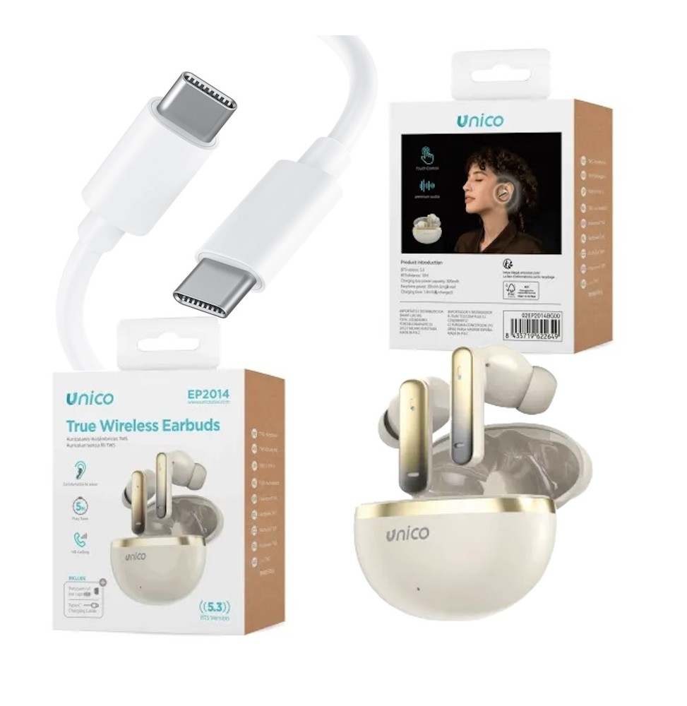 Unico EP2014 Cuffie Auricolari Wireless Bluetooth® 5.3 Sport Iphone Xiaomi Samsung