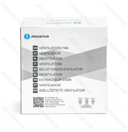 Aigostar Ventola Aspirazione 14W 2000r/min Bagno Cucina Foro 120-130mm
