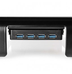 Nedis Supporto ergonomico Multifunzione con hub USB 3.0 a 4 Porte, Colore: Nero