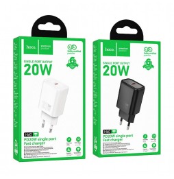 Hoco N60 Caricabatterie Rete USB-C Power Delivery 20W Quick Charge Nero