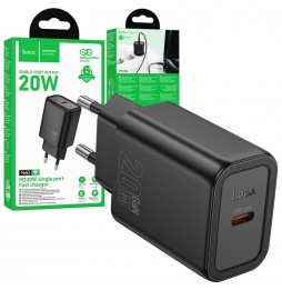 Hoco N60 Caricabatterie Rete USB-C Power Delivery 20W Quick Charge Nero