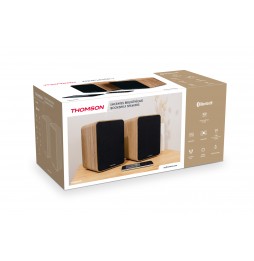 Thomson WS602DUO Sistema Multimediale Casse Scaffale Bluetooth 100W Legno