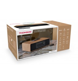 Thomson MIC300IDABBT Hi-Fi 60W DAB+ Bluetooth CD USB Ricarica Wireless Legno