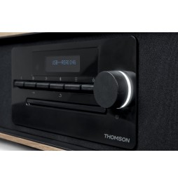 Thomson MIC300IDABBT Hi-Fi 60W DAB+ Bluetooth CD USB Ricarica Wireless Legno