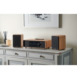 Thomson MIC300IDABBT Hi-Fi 60W DAB+ Bluetooth CD USB Ricarica Wireless Legno