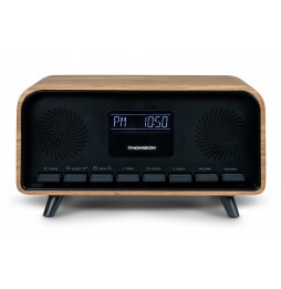 Thomson RT850BT Radio Sveglia Vintage Legno Bluetooth 5.3 30W FM USB-C AUX