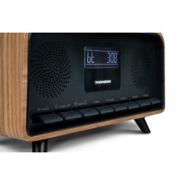Thomson RT850BT Radio Sveglia Vintage Legno Bluetooth 5.3 30W FM USB-C AUX