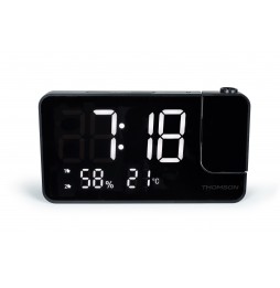 Thomson CP100T Radiosveglia Proiettore Display 8" Temperatura Umidità USB-C Nero