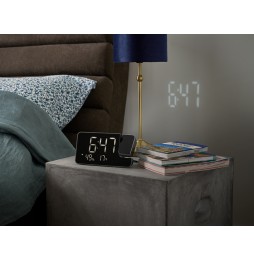 Thomson CP100T Radiosveglia Proiettore Display 8" Temperatura Umidità USB-C Nero