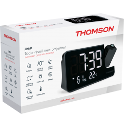Thomson CP100T Radiosveglia Proiettore Display 8" Temperatura Umidità USB-C Nero