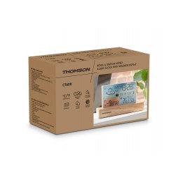 Thomson CT600 Sveglia Stazione Meteo Sonda Wireless Temperatura Umidità Luna