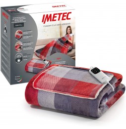 Imetec Plaid Riscaldabile Singolo Termocoperta Adapto Velvet Tartan 150x110cm