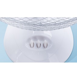 Aigostar Vicki 33JTM Ventilatore da tavolo silezioso 9 pollici 3 pale 2 velocità 22 Watt bianco