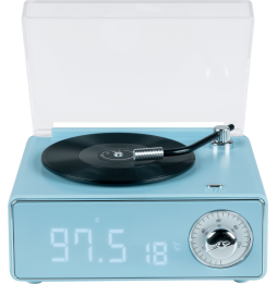 EPOK RADIO SVEGLIA FM SPEAKER RETRO' GIRADISCHI Bluetooth® 5.3 AUX-IN SD 15W