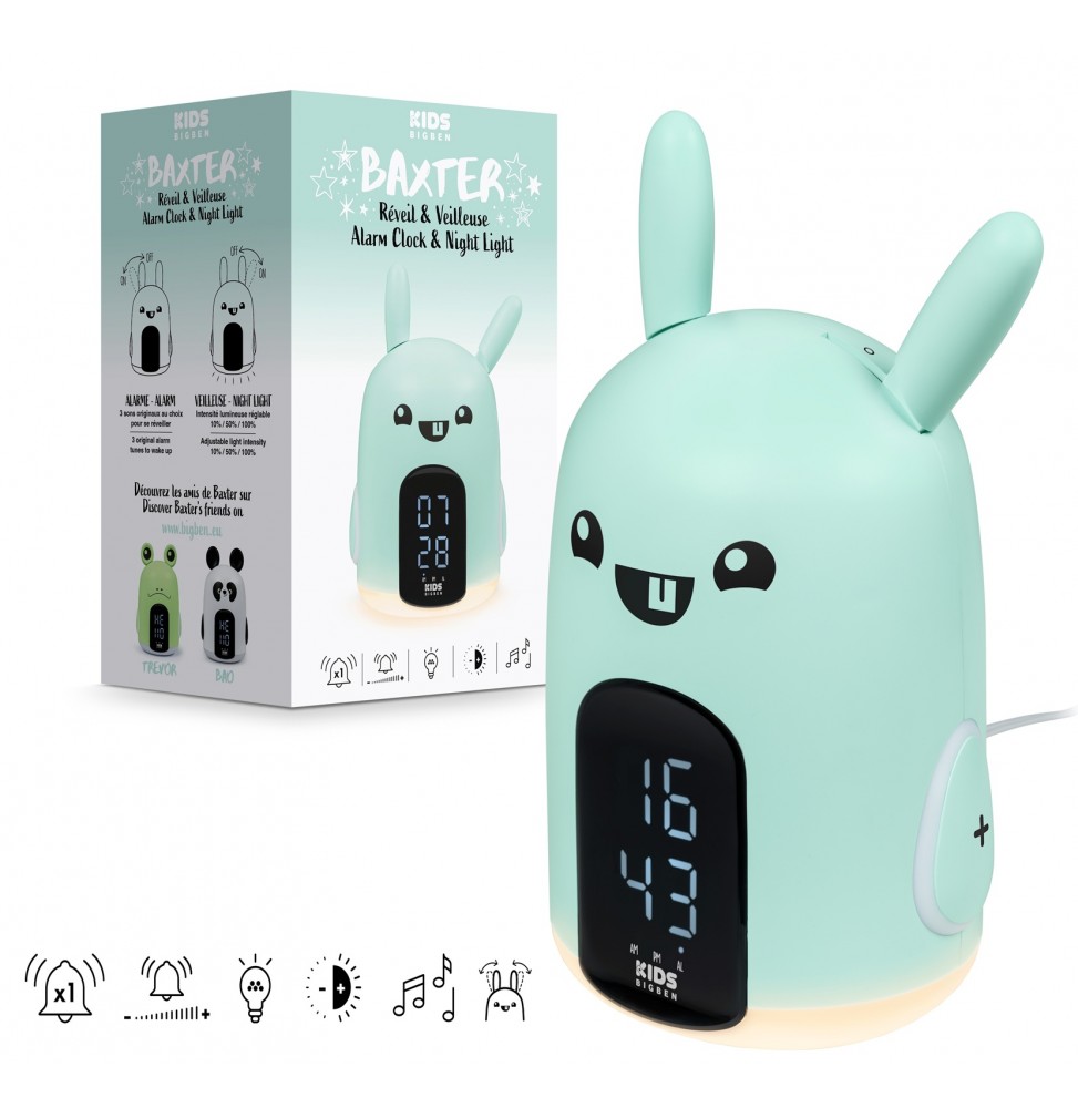 BIGBEN KIDS RABBIT LUCE NOTTURNA E SVEGLIA PER BAMBINI INTERATTIVA PER CAMERETTA