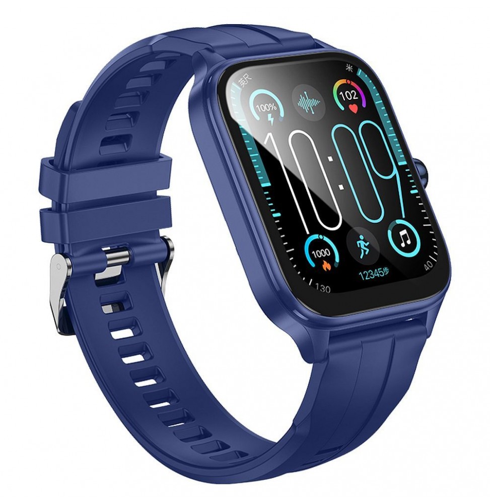 Hoco Y27 Smartwatch 1.81" Chiamate Bt Cardio Fitness Benessere Ip67 Blu