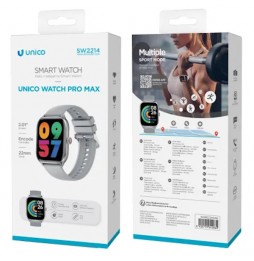 Unico SW2214 Smartwatch Pro Max Chiamate BT Silver 2.01" LED Cardio IP65