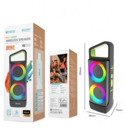 Unico BS2307 Cassa Party Portatile Bluetooth® Mp3 10 Watt Usb Aux 1200mah HD