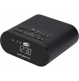 New Majestic Radio Sveglia DAB+ Digitale con display a led 2 allarmi funzione snooze AUX DAB+ FM
