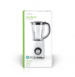 Nedis Frullatore con Bicchiere 2 velocità a impulsi Lame in acciaio inox 800 Watt 1,5 litri