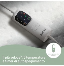 Imetec Scaldasonno Singolo Adapto Termocoperta Elettrica 6 Livelli Cotone 150x80