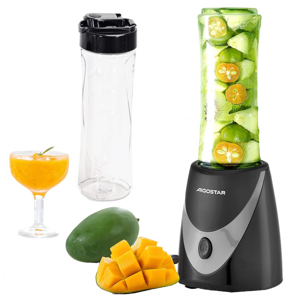 Aigostar Blender Sport Frullatore Bottiglia Take-Away Tritan 250 Watt 500 ml