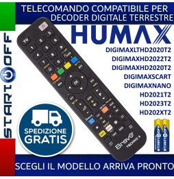 Telecomando Humax Decoder DIGIMAX HD2020T2 HD2022T2 HD2021T2 HD2023T Nano Scart