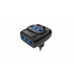 Aigostar Set 3 Adattatori Tripla Spina 3 Vie Bipasso 16A 1500W Nero