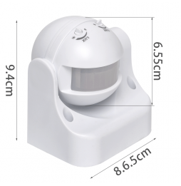 Aigostar sensore movimento infrarossi PIR 180°...