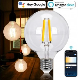 Aigostar Lampadina Smart Vintage E27 G95 Globo...