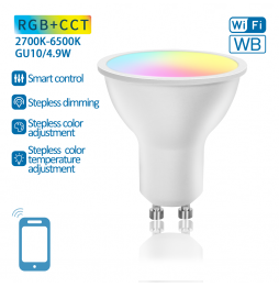 Aigostar Lampadina Smart GU10 4.9W WiFi RGB+CCT...