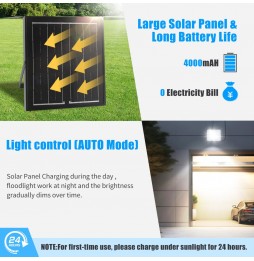 Aigostar Faro LED Solare 200W CCT IP66 16000mAh Luce 3000K/6500K