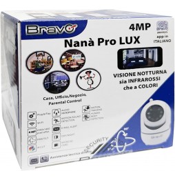Bravo Nana' Pro Lux Telecamera Wireless Ip Wifi Motorizzata Da Interno Ios Android