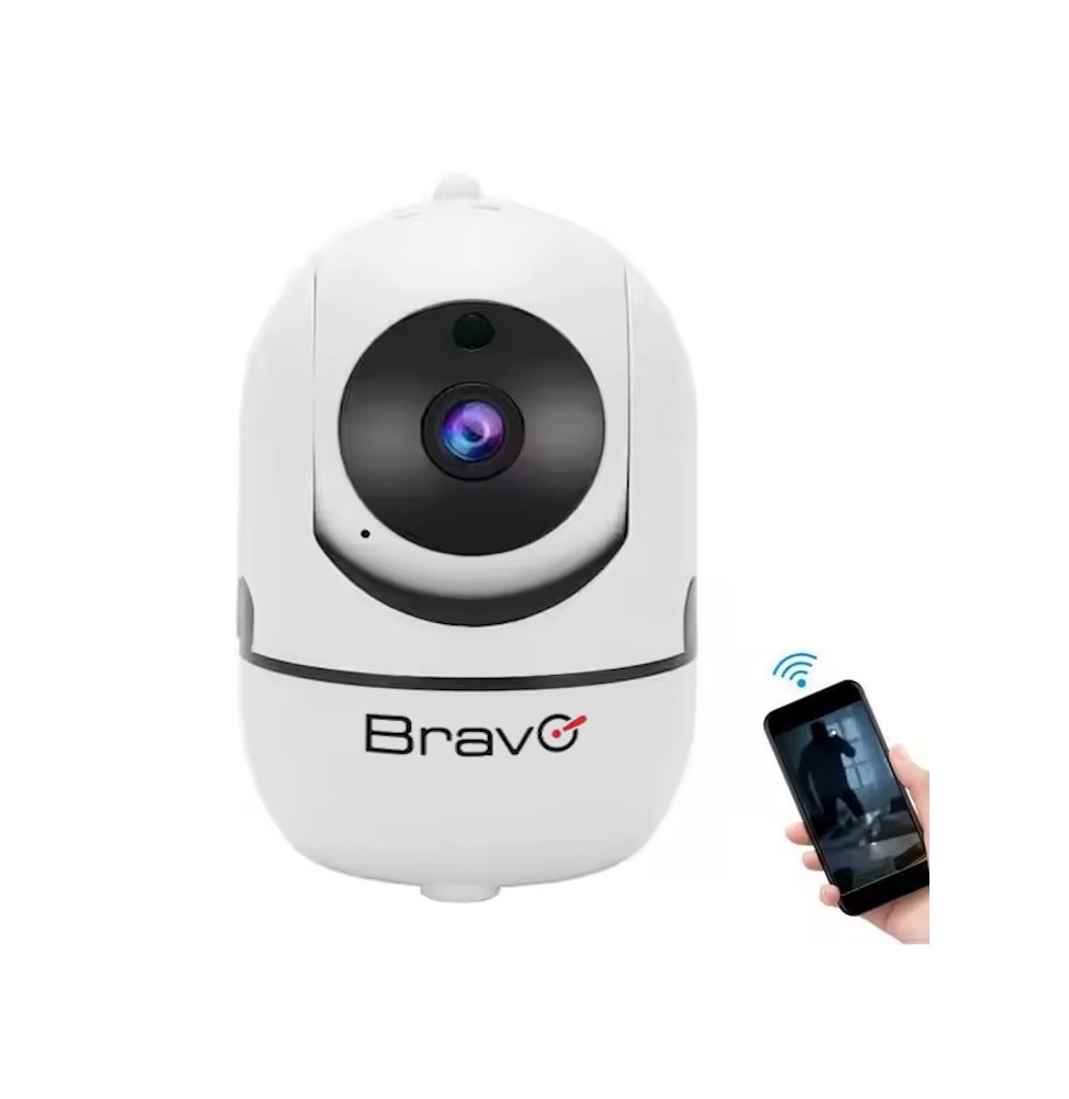 Bravo Nana' Pro Lux Telecamera Wireless Ip Wifi Motorizzata Da Interno Ios Android