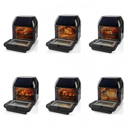 Aigostar Friggitrice ad Aria 12L 1500W Forno 9 in 1 LED Touch con Girarrosto
