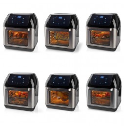 Aigostar Friggitrice ad Aria 12L 1500W Forno 9 in 1 LED Touch con Girarrosto