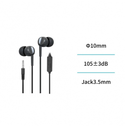 Unico EP6019 Cuffie Auricolari In-Ear Con Microfono Bassi Profondi E Potenti Filo Nero